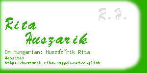 rita huszarik business card